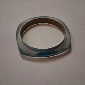 Semi Translucent Teal Alexis Bittar Square Bracelet